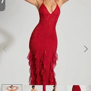 Oh Polly Red Maxi Dress
